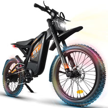 Load image into Gallery viewer, OUXI GT2000 Electric Dirt Bike for Adults, 3000W Peak Electric Motorcycle, 37MPH Electric Bike, 48V 30ah Battery, 85+Miles Mountain Bike, 24" Fat Tire Ebike, Hydraulic Brakes, Full Suspension, UL2849