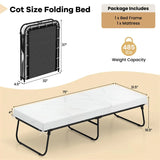 Cot Size Rollaway Guest Bed with Memory Foam Mattress, 75