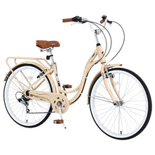 Load image into Gallery viewer, Aukfa 26" Cruiser Bike, 7 Speed Bicycle Hybrid Bikes for Women Girls Ladies, Arctic