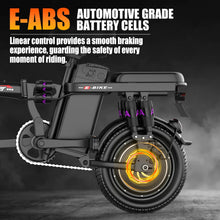 Load image into Gallery viewer, AZHAR 1200W Foldable Electric Bike for Adults, 48V 15ah Removable Battery, 14" Ebike, UL 2849