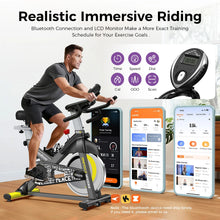 Load image into Gallery viewer, Pooboo Stationary Exercise Bike Indoor Cycling Bike Cycle Bicycle Adjustable Resistance for Home Office Cardio Workout Machine Max Weight 350 lb