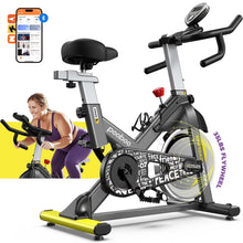 Load image into Gallery viewer, Pooboo Stationary Exercise Bike Indoor Cycling Bike Cycle Bicycle Adjustable Resistance for Home Office Cardio Workout Machine Max Weight 350 lb