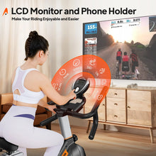 Load image into Gallery viewer, Pooboo Stationary Exercise Bike Indoor Cycling Bike Cycle Bicycle Adjustable Resistance for Home Office Cardio Workout Machine Max Weight 350 lb