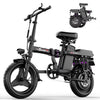 AZHAR 1200W Foldable Electric Bike for Adults, 48V 15ah Removable Battery, 14
