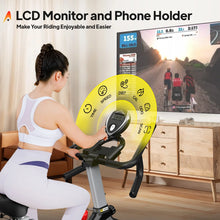 Load image into Gallery viewer, Pooboo Stationary Exercise Bike Indoor Cycling Bike Cycle Bicycle Adjustable Resistance for Home Office Cardio Workout Machine Max Weight 350 lb