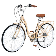 Load image into Gallery viewer, Aukfa 26" Cruiser Bike, 7 Speed Bicycle Hybrid Bikes for Women Girls Ladies, Arctic