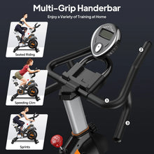 Load image into Gallery viewer, Pooboo Stationary Exercise Bike Indoor Cycling Bike Cycle Bicycle Adjustable Resistance for Home Office Cardio Workout Machine Max Weight 350 lb