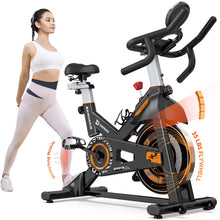 Load image into Gallery viewer, Pooboo Stationary Exercise Bike Indoor Cycling Bike Cycle Bicycle Adjustable Resistance for Home Office Cardio Workout Machine Max Weight 350 lb