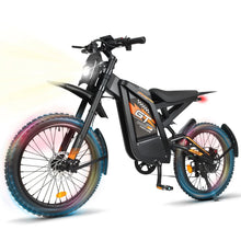 Load image into Gallery viewer, OUXI GT2000 Electric Dirt Bike for Adults, 3000W Peak Electric Motorcycle, 37MPH Electric Bike, 48V 30ah Battery, 85+Miles Mountain Bike, 24" Fat Tire Ebike, Hydraulic Brakes, Full Suspension, UL2849