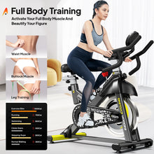 Load image into Gallery viewer, Pooboo Stationary Exercise Bike Indoor Cycling Bike Cycle Bicycle Adjustable Resistance for Home Office Cardio Workout Machine Max Weight 350 lb