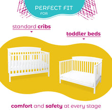 Load image into Gallery viewer, Premium Memory Foam Hypoallergenic Infant Crib Mattress and Toddler Bed Mattress with Waterproof Bamboo Cover. Flip Dual Stage System - 27.5x 52 x 5.5
