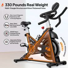 Load image into Gallery viewer, Pooboo Stationary Exercise Bike Indoor Cycling Bike Cycle Bicycle Adjustable Resistance for Home Office Cardio Workout Machine Max Weight 350 lb