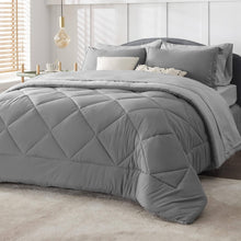 Load image into Gallery viewer, Bedsure Queen Comforter Set - 8 Pieces Reversible Bed Set Bed in A Bag Queen with Comforters Sheets Pillowcases &amp; Shams Grey Queen Bedding Sets