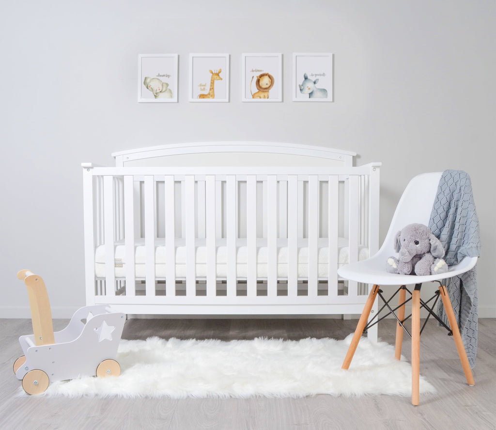 Premium Memory Foam Hypoallergenic Infant Crib Mattress and Toddler Bed Mattress with Waterproof Bamboo Cover. Flip Dual Stage System - 27.5x 52 x 5.5