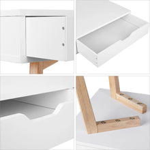Load image into Gallery viewer, Homfa White Desk with Drawers, Study Work Desk Table for Home Office Writing