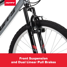 Load image into Gallery viewer, Huffy 24" Rock Creek Mountain Bike, Fits Riders 4'8" - 5'8", Gray, Adult, Men'S